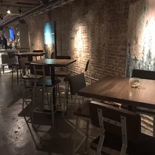 Basement seating.