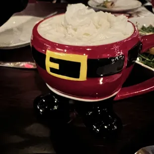 Mulled wine with whipped cream