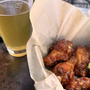 Blood Orange cider and Thai Basil Wings