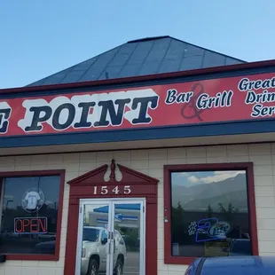 Front of the building.