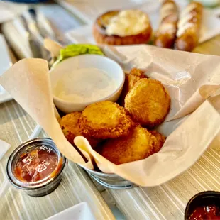Fried Pickles. They have the best fried pickles in the area