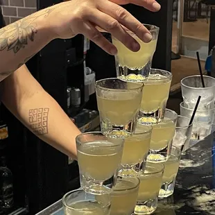 drink, sushi and sashimi