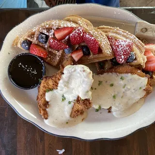 chicken and waffles