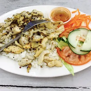 Chargrilled Chicken steamed rice plate