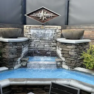 The outside fountain