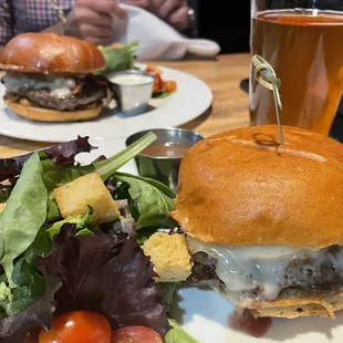 Brie burger with strawberry daze barrelhouse