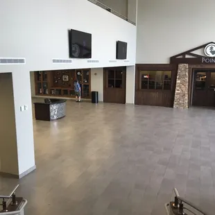 the entrance to the restaurant