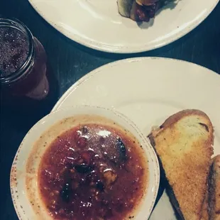 grilled cheese with a tomato soup