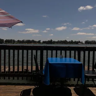 Table with a view for lunch