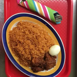 Delicious Jollof rice( popularly known as red rice)