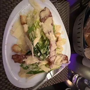 Caesar salad wedge. Beautiful presentation and tasty.