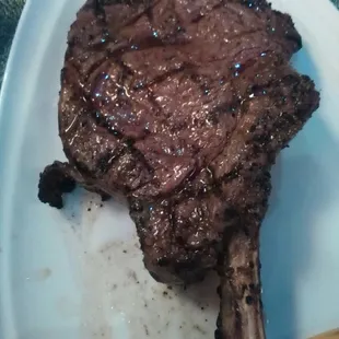 20 ounce bone-in Rib-eye perfection. Greatest Steak I ever had.