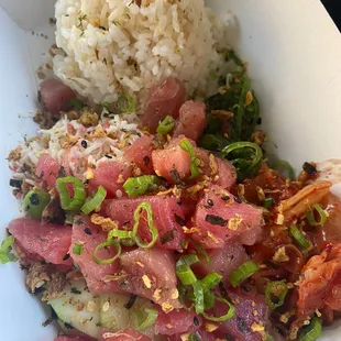 a close up of a plate of food