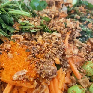 a close up of a plate of food