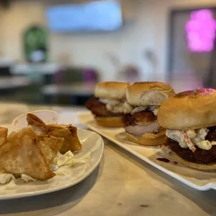 Katsu Sliders &amp; Crab Rangoons