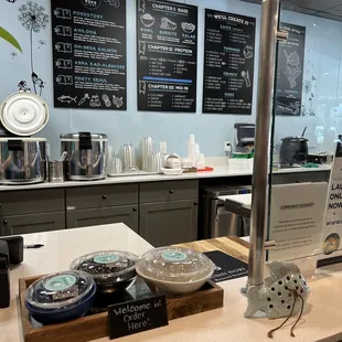 a coffee shop counter