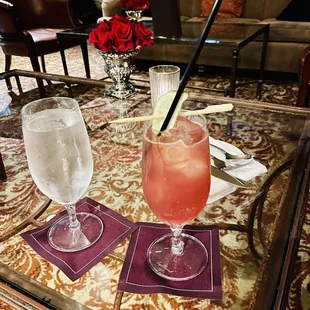 Ginger lime hibiscus mocktail
