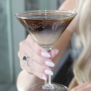 The Espresso Martini was the perfect blend of sweet, creamy coffee thanks to Craig's method of methodically adding in Kahlua over a spoon.