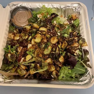 a salad in a container