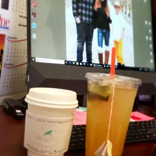 White mocha &amp; Green tea with coconut flavoring!!