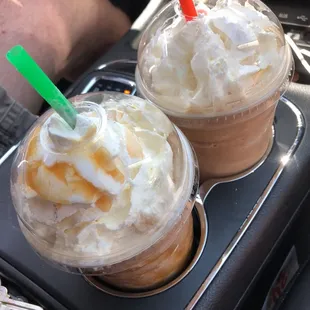 two cups of iced coffee
