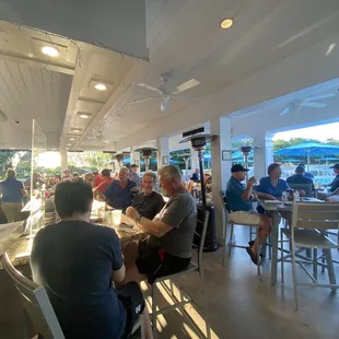 people sitting at the bar