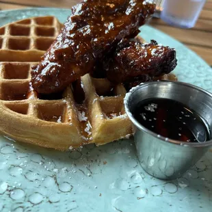 chicken and waffles