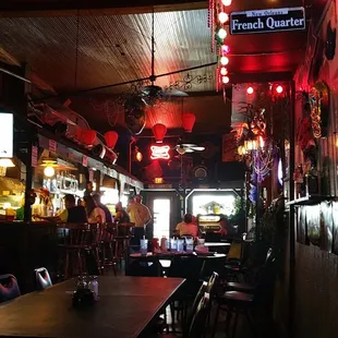 View from back of pool hall - definitely a historical feel.