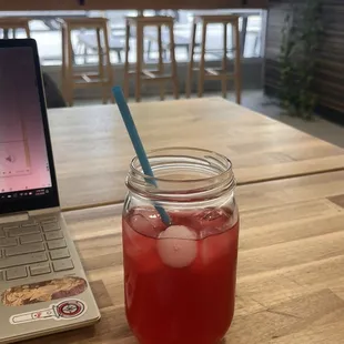 Iced Strawberry Tea with Lemonade