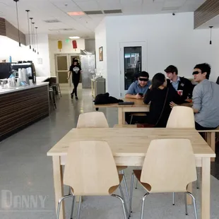 Very open feel to it - great for relaxing with a group or working.