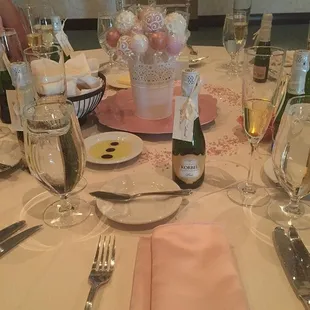 These are pictures of our centerpieces and cake pop tower! We loved it!!!!