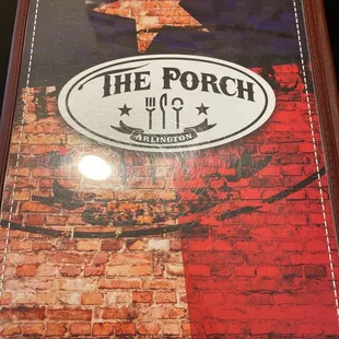 Menu cover