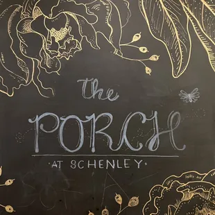 The Porch at Schenley sign