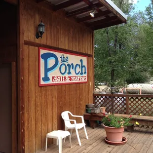 Sitting outside - here&apos;s the &quot;restaurant sign&quot;...