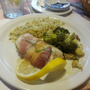 Bacon wrapped cod