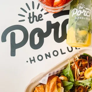 Mango Matcha, Turkey pesto croissant, acai bowl