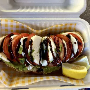 Caprese avocado toast... the sourdough was AWESOME!!!