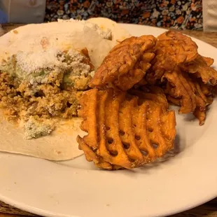 a plate of food on a table
