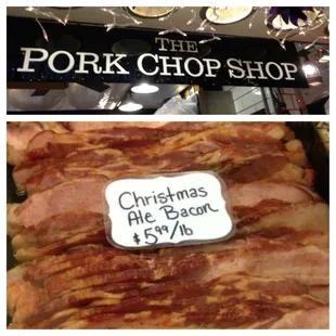 They even have seasonal bacon - Christmas ale bacon!!!