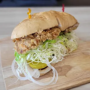 Katsu sandwich with BBQ sauce