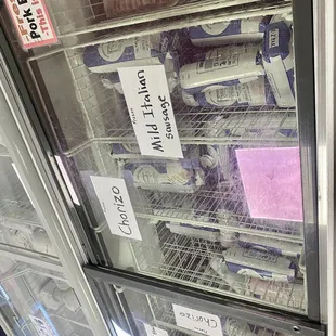 a variety of meat products