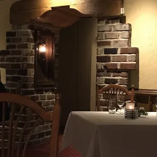 Brick and woodwork at The Port Restaurant