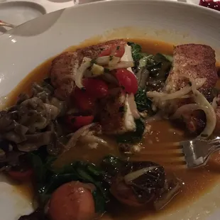 Halibut with roasted vegetables