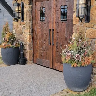 the entrance to the lodge