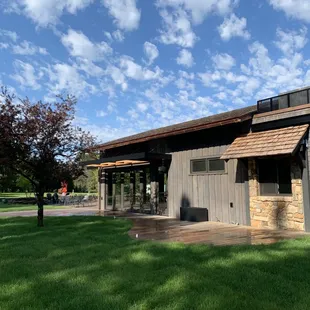 Fresh green grassy lawn perfect for playing catch with your friends and family