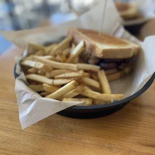 PB&amp;J burger. Switched up buns on me for regular bread now.
