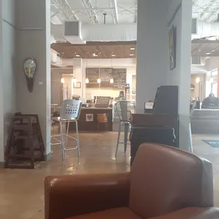 a view of the dining area