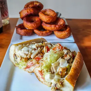 Turkey Cheesesteak with Onion Rings