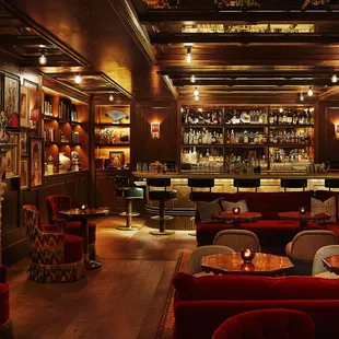 the interior of the bar