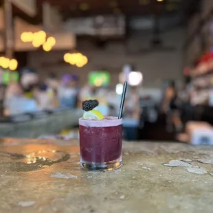 Vodka blueberry martini